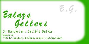 balazs gelleri business card